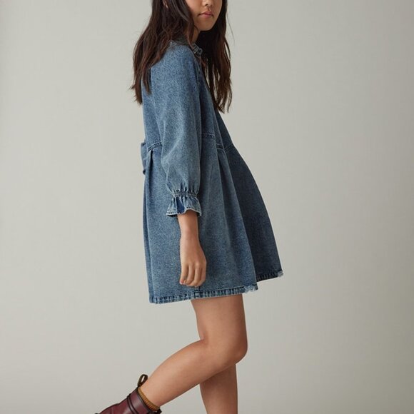Franki by Francesca’s Denim Babydoll Dress – Girls Size M (10) - Picture 2 of 8